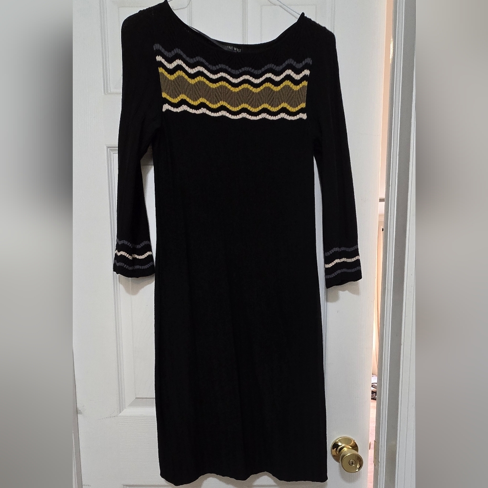 Nine West knit dress black small